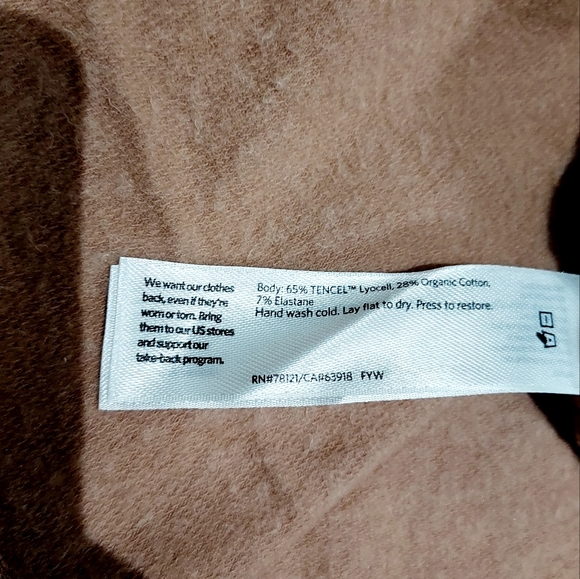 Eileen Fisher Cozy Brushed Terry Raglan-Sleeve Tunic size XS - Picture 7 of 11